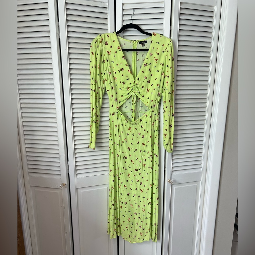 AFRM neon midi dress size M